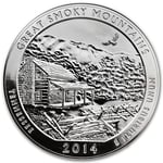 2014 5 oz Silver ATB Great Smoky Mountains National Park TN [5-OZ-ATB ...