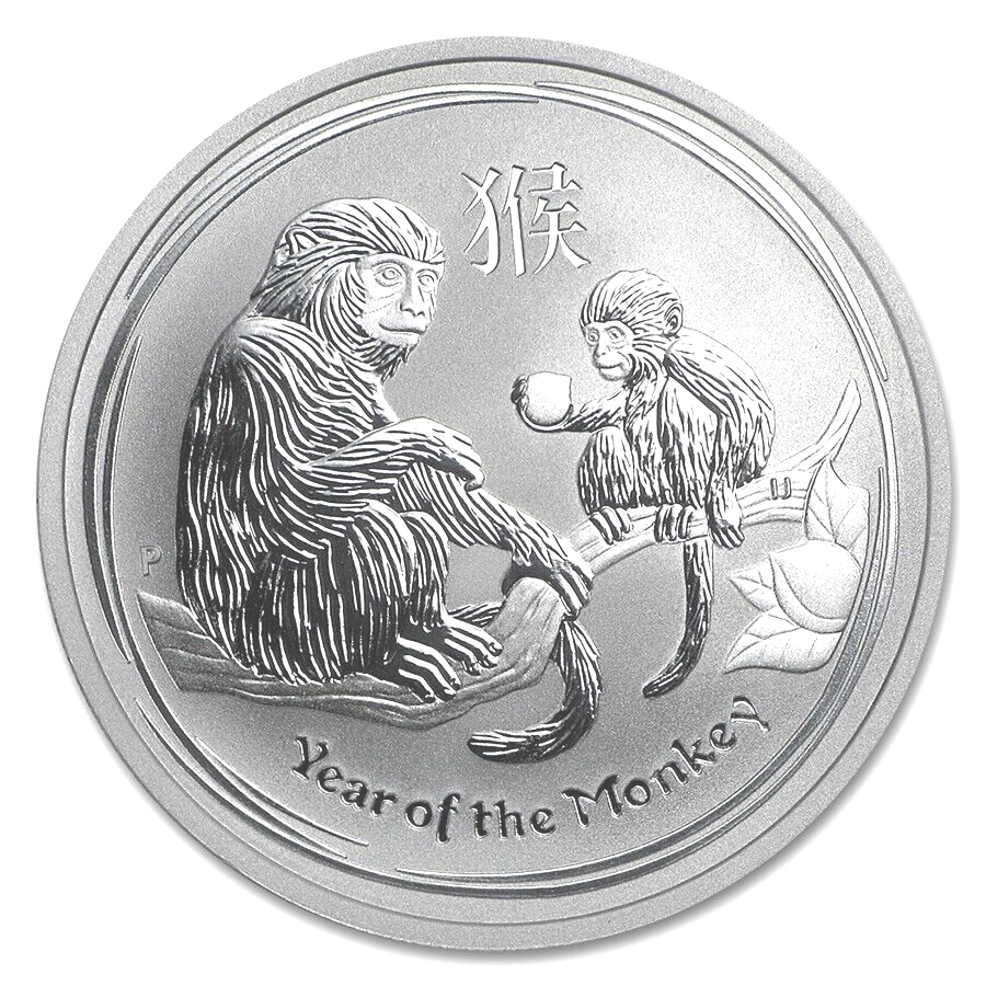 2016 1/2 oz .999 Fine Silver Australian Year of the Monkey Coin