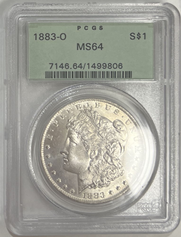 1883-O $1 PCGS MS64 (OGH) Old Green Label Holder - Morgan Silver